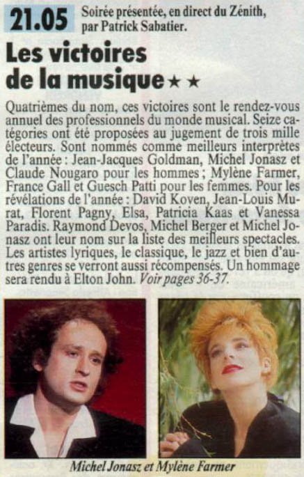 Télé Loisirs 14 novembre 1988