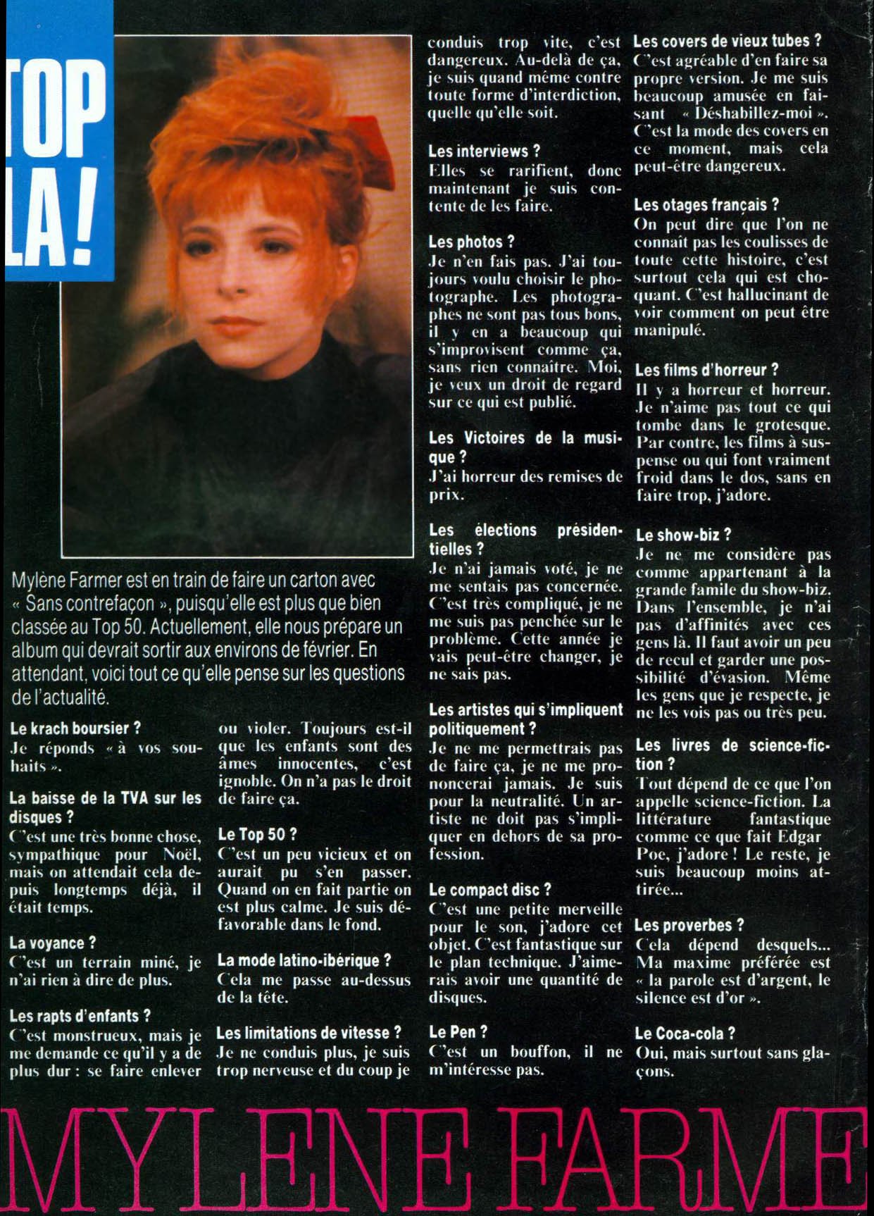 Top 50 02 février 1988