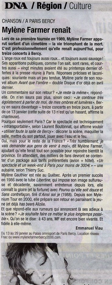Les Dernières Nouvelles D'Alsace 13 janvier 2006