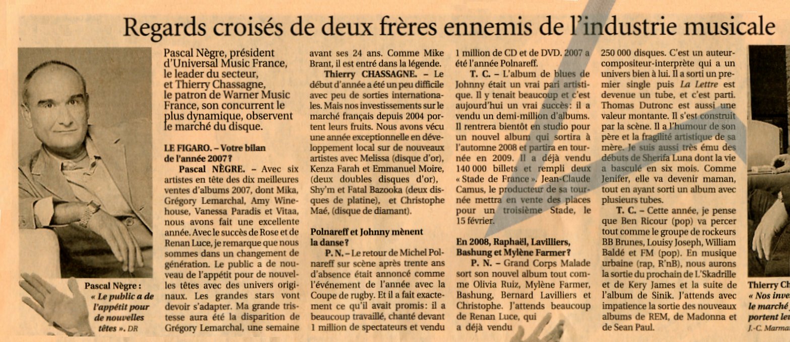 Le Figaro 28 janvier 2008