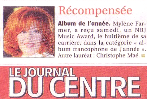 Le Journal du Centre 19 janvier 2009