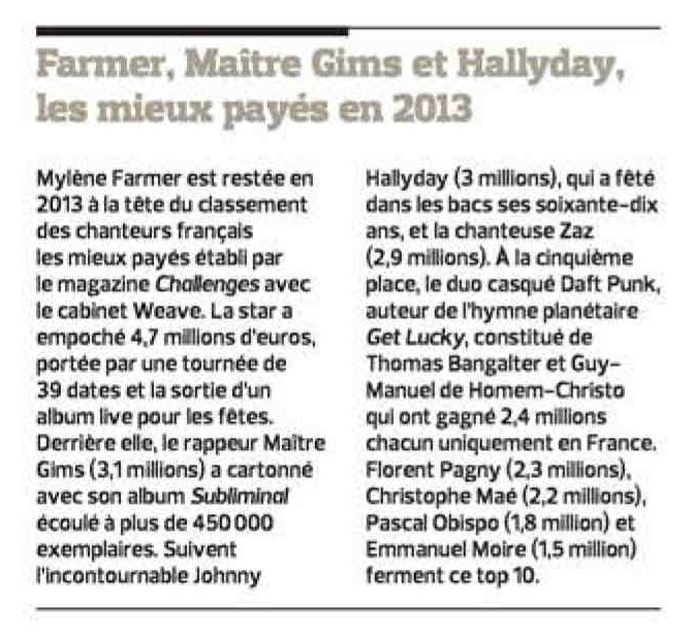 Le Figaro 30 janvier 2014