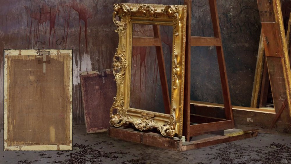 Revers du panneau de bois sur lequel la Joconde de Léonard de Vinci est peinte
