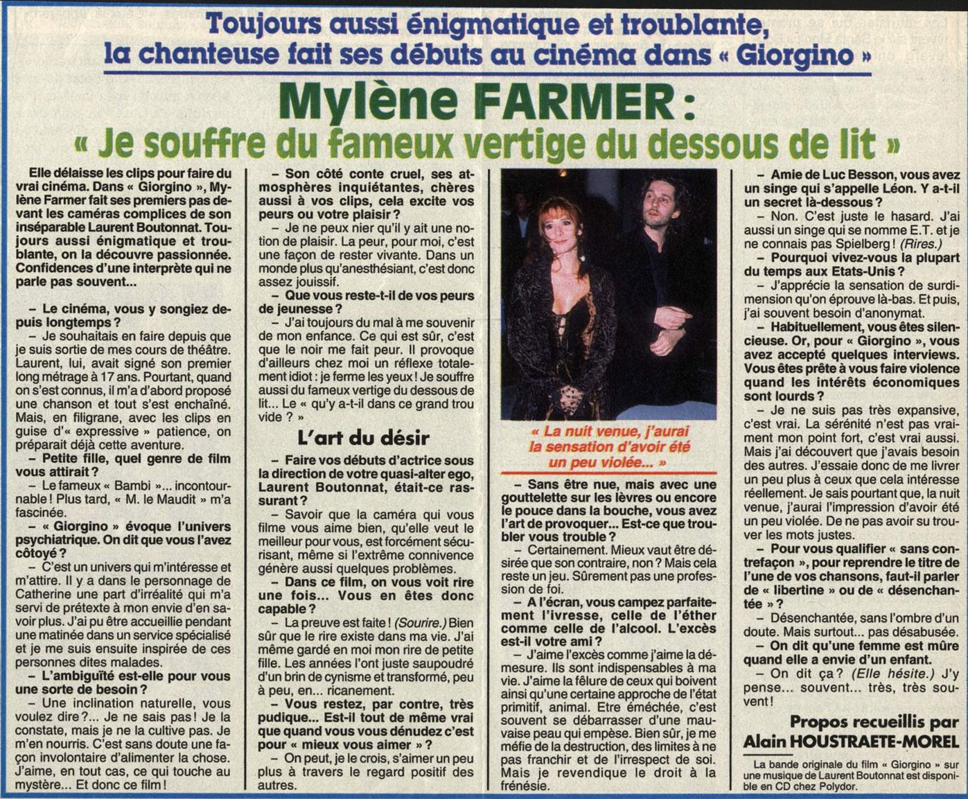 Ciné Télé Revue 13 octobre 1994