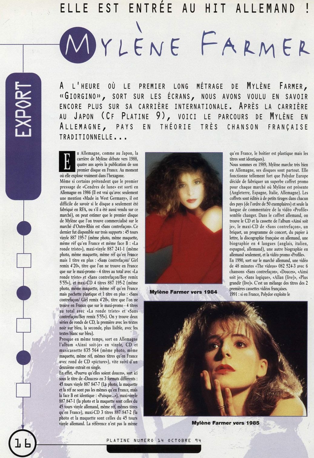 Platine Octobre 1994