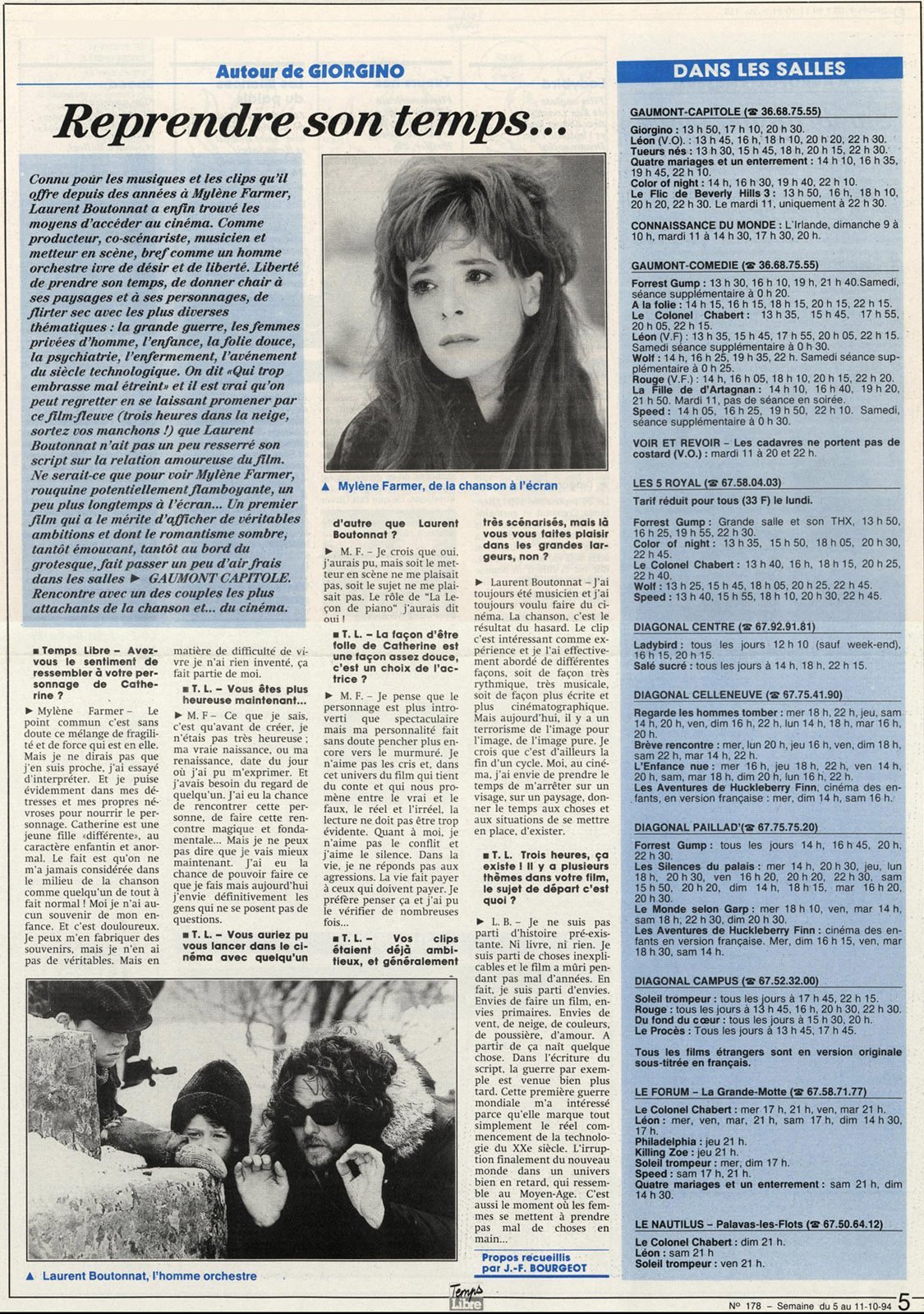 Temps Libre 05 octobre 1994