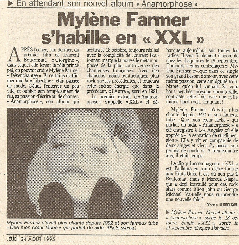 Le Parisien 24 août 1995