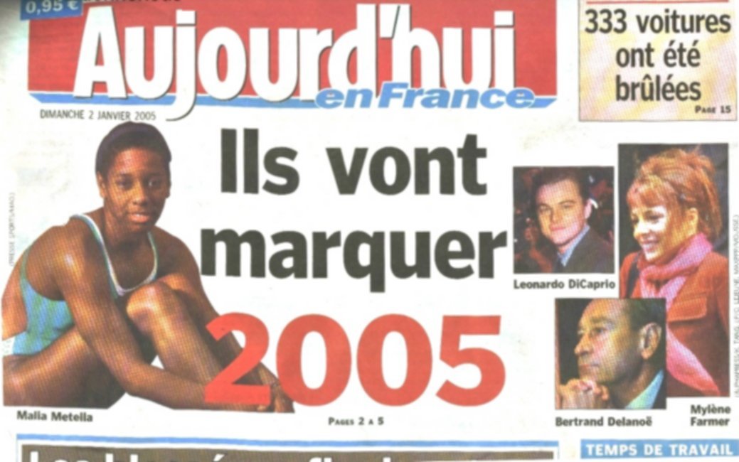 Aujourd'hui En France 02 janvier 2005
