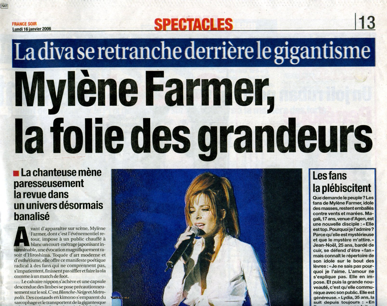 France Soir 16 janvier 2006