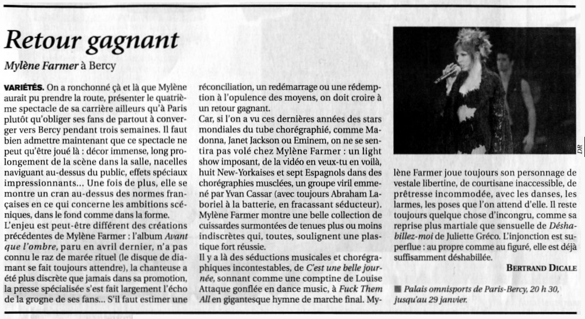 Le Figaro 16 janvier 2006