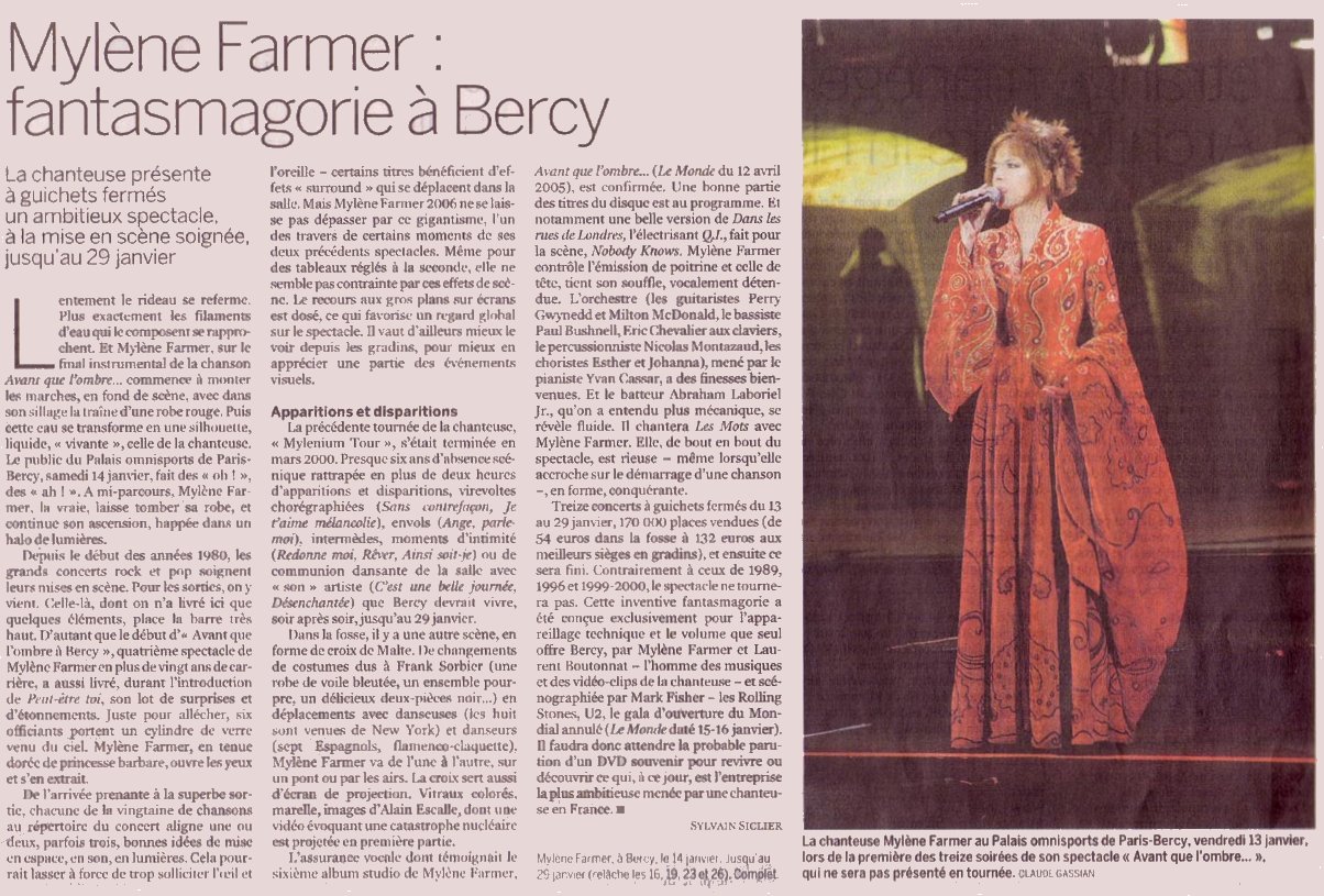 Le Monde 06 janvier 2006