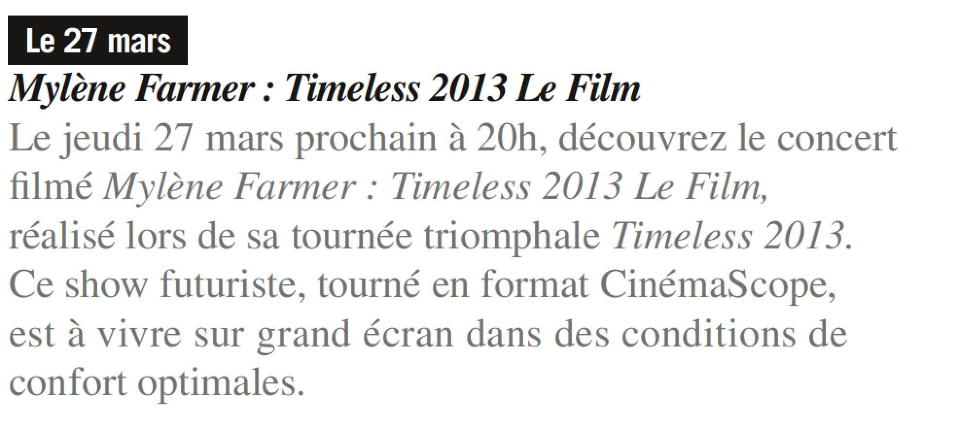 Gaumont Pathé Le Mag 31 janvier 2014