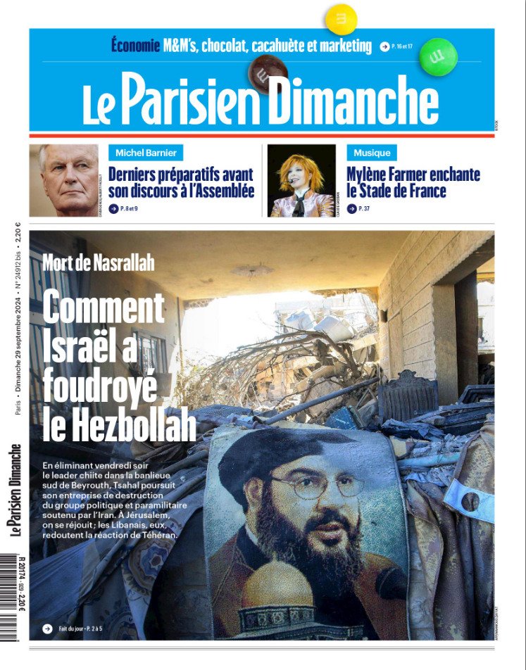 Le Parisien 29 septembre 2024